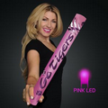 25 Day Custom Fully Wrapped 16" Pink LED Foam Cheer Stick